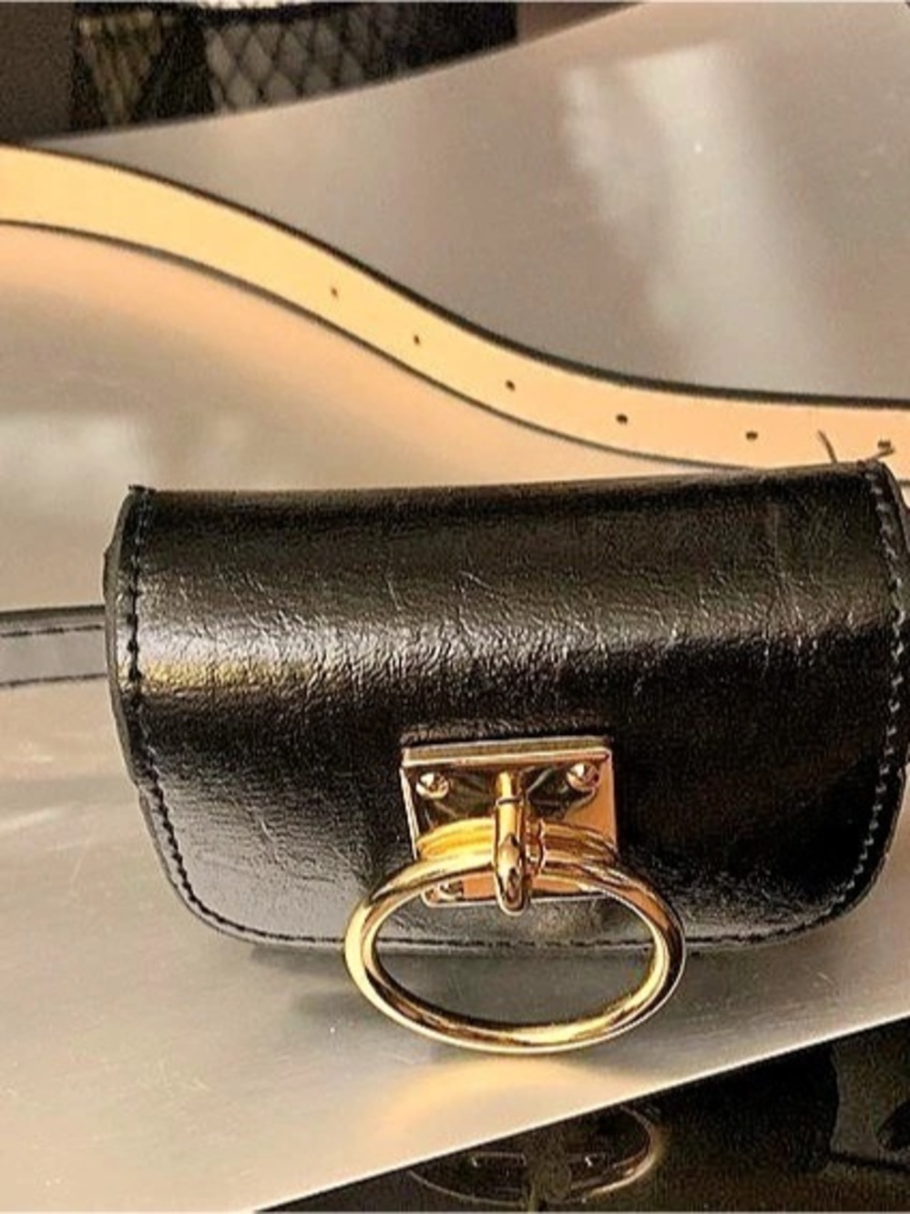 Black Crossbody Belt Bag-XL